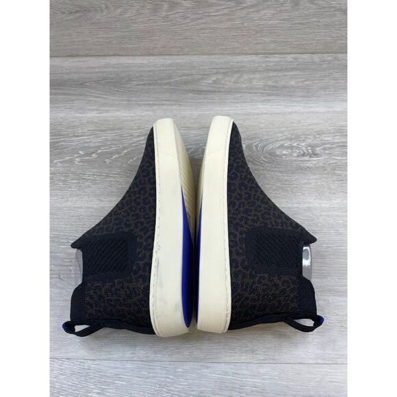 Rothy's Women's Boot Chelsea Ankle Slip-On Flat 7.5 Brown Leopard Print Shoes - Picture 4 of 11